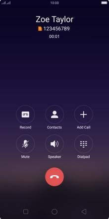 Press the end call icon. Press the end call icon.
