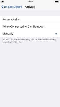 Press the required setting. Press the required setting.