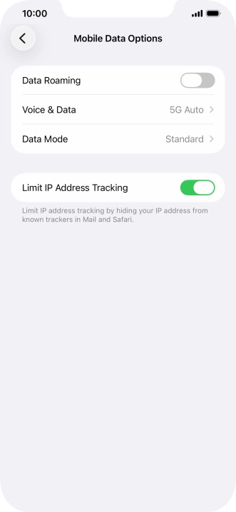 Press Data Mode.