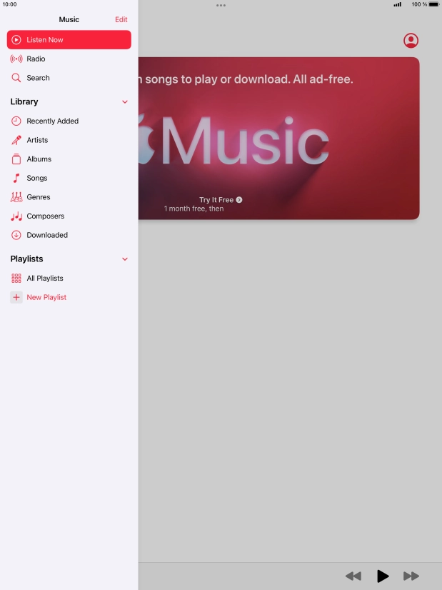 Press New Playlist. Press New Playlist.