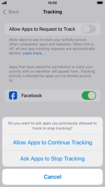 If you turn off the function, press the required setting.