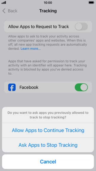 If you turn off the function, press the required setting.