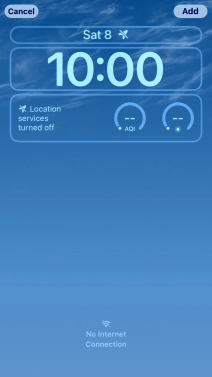 To customise the way the lock screen date is displayed, press the date widget and follow the instructions on the screen to select the required widget display mode.