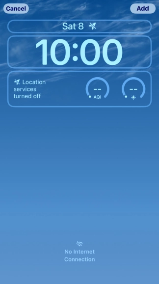 To customise the way the lock screen date is displayed, press the date widget and follow the instructions on the screen to select the required widget display mode.