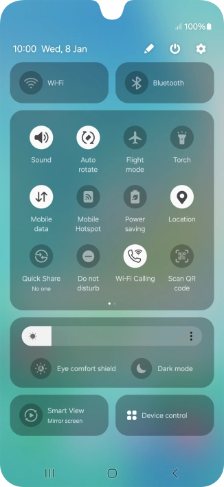 Press the settings icon.