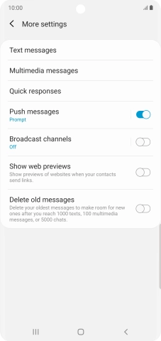 Press Text messages. Press Text messages.
