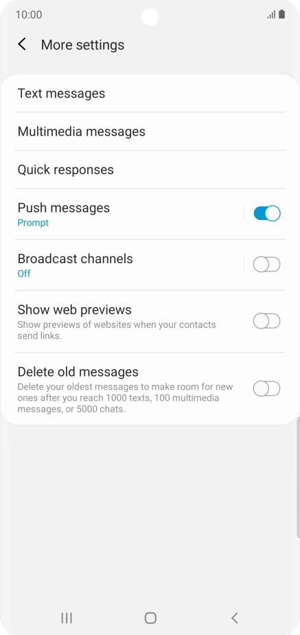 Press Text messages. Press Text messages.