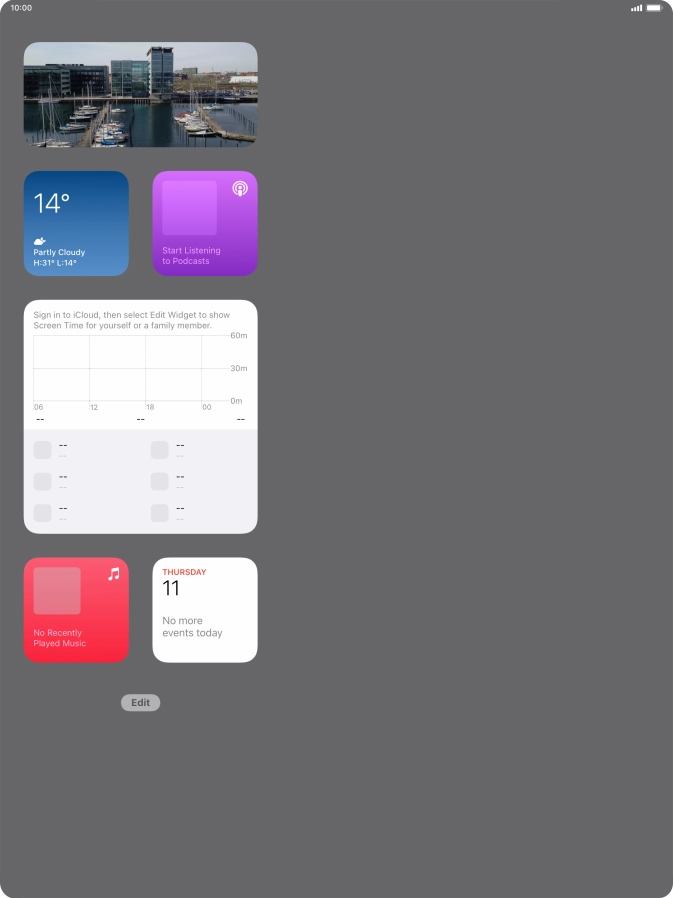 Press the required widget and drag it on top of another widget. Press the required widget and drag it on top of another widget.