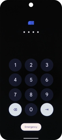 If your SIM is locked, key in your PIN and press arrow right.
