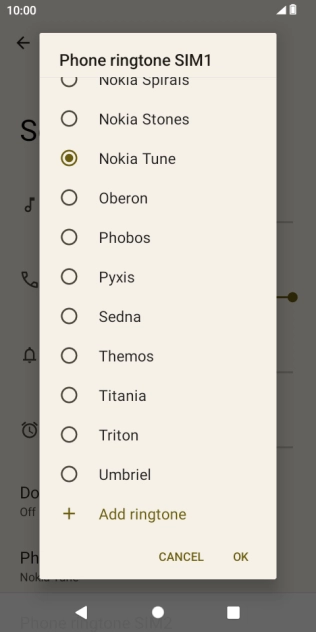 Press the required ring tones to hear them. Press the required ring tones to hear them.