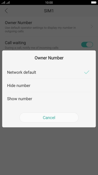 Press Show number to turn on caller identification.