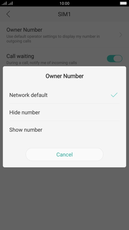 Press Show number to turn on caller identification.