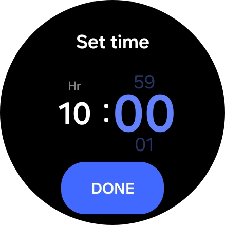 Slide your finger up or down on the screen to set the required time. Slide your finger up or down on the screen to set the required time.