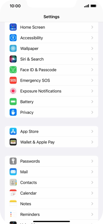 Press Face ID & Passcode.
