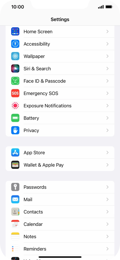 Press Face ID & Passcode.