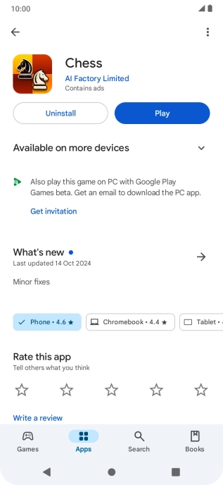 Press Uninstall.