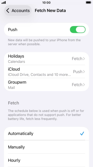 Press the indicator next to Press the indicator next to