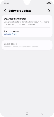 Press Download and install. If a new software version is available, it's displayed. Follow the instructions on the screen to update the phone software.