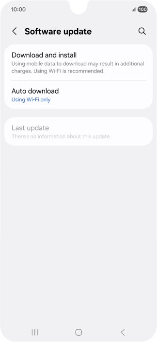 Press Download and install. If a new software version is available, it's displayed. Follow the instructions on the screen to update the phone software.