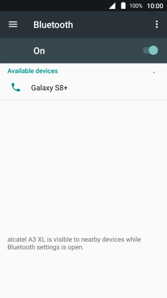 Press the required Bluetooth device and follow the instructions on the screen to pair the device with your phone.