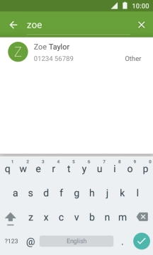 Press the required contact. Press the required contact.