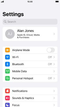 Press Mobile Data.