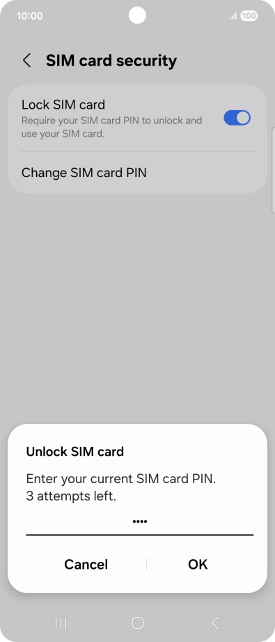 Key in your PIN and press OK. Key in your PIN and press OK.