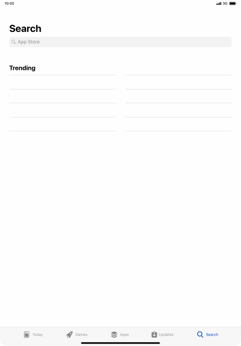 Press the search field. Press the search field.