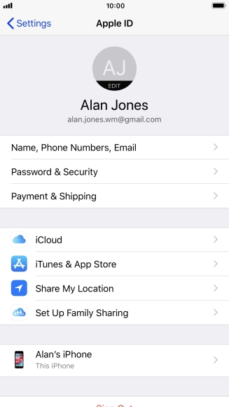 Press iCloud.