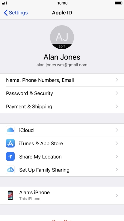 Press iCloud.
