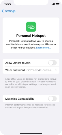 Press Wi-Fi Password and key in the required password.