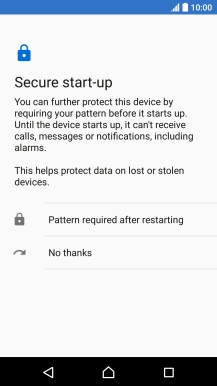 Press the required setting.