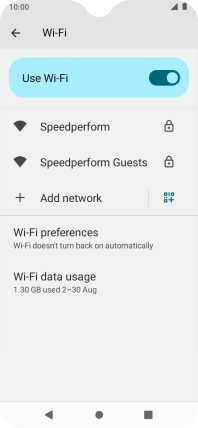 Press the required Wi-Fi network. Press the required Wi-Fi network.