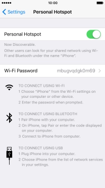 Press Wi-Fi Password and key in the required password.