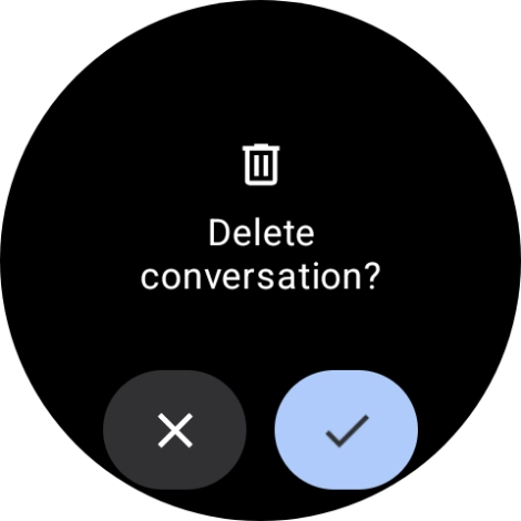 Press the confirm icon.