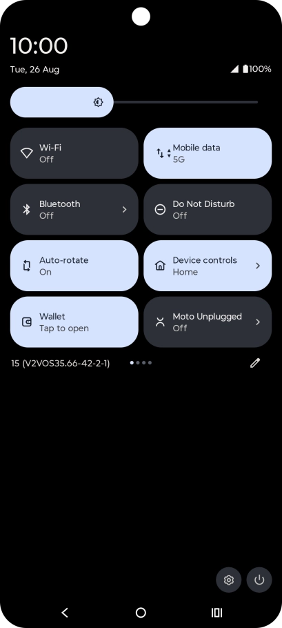 Press the settings icon.