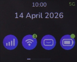 When the battery charging icon is displayed, the battery is charging. When the battery charging icon is displayed, the battery is charging.