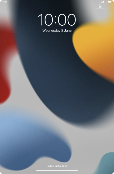 Slide your finger upwards starting from the bottom of the screen.