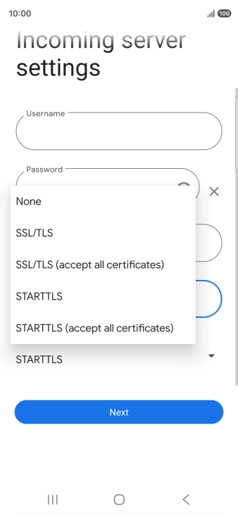 Press SSL/TLS.