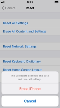 Press Erase iPhone. Press Erase iPhone.