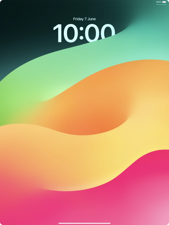 Slide your finger upwards starting from the bottom of the screen. Slide your finger upwards starting from the bottom of the screen.