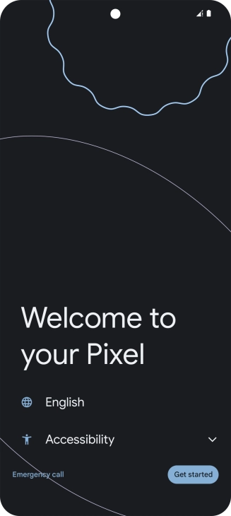 Press the field next to the language icon. Press the field next to the language icon.