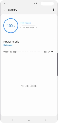 Press Power mode. Press Power mode.