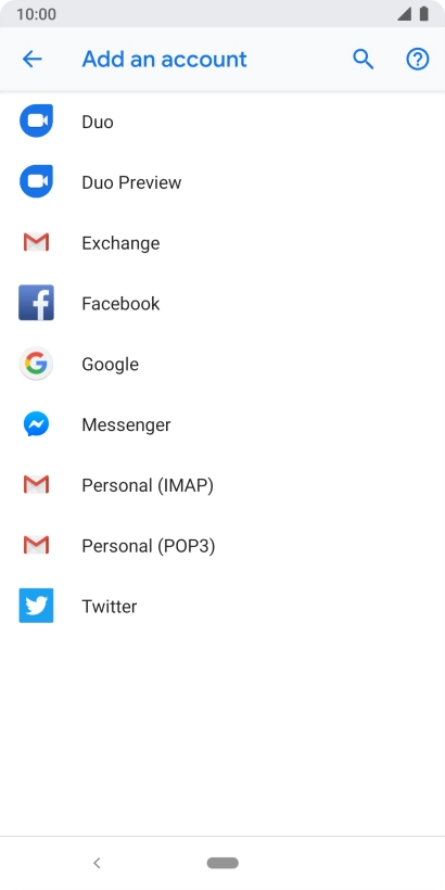 Press Google.