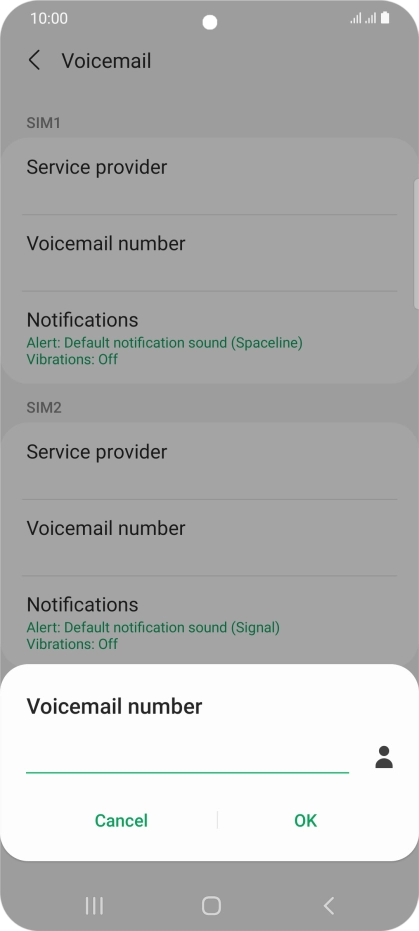 Key in +61414121121 and press OK.