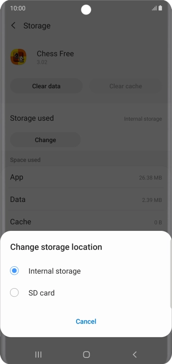 Press the name of the memory card. Press the name of the memory card.