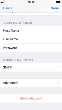 Press SMTP. Press SMTP.
