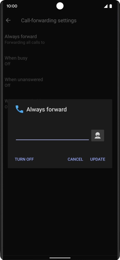 Press TURN OFF.