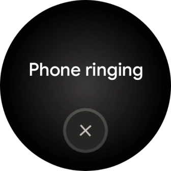 Press the end icon when you've found your phone. Press the end icon when you've found your phone.
