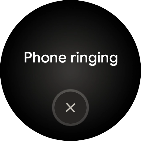 Press the end icon when you've found your phone. Press the end icon when you've found your phone.